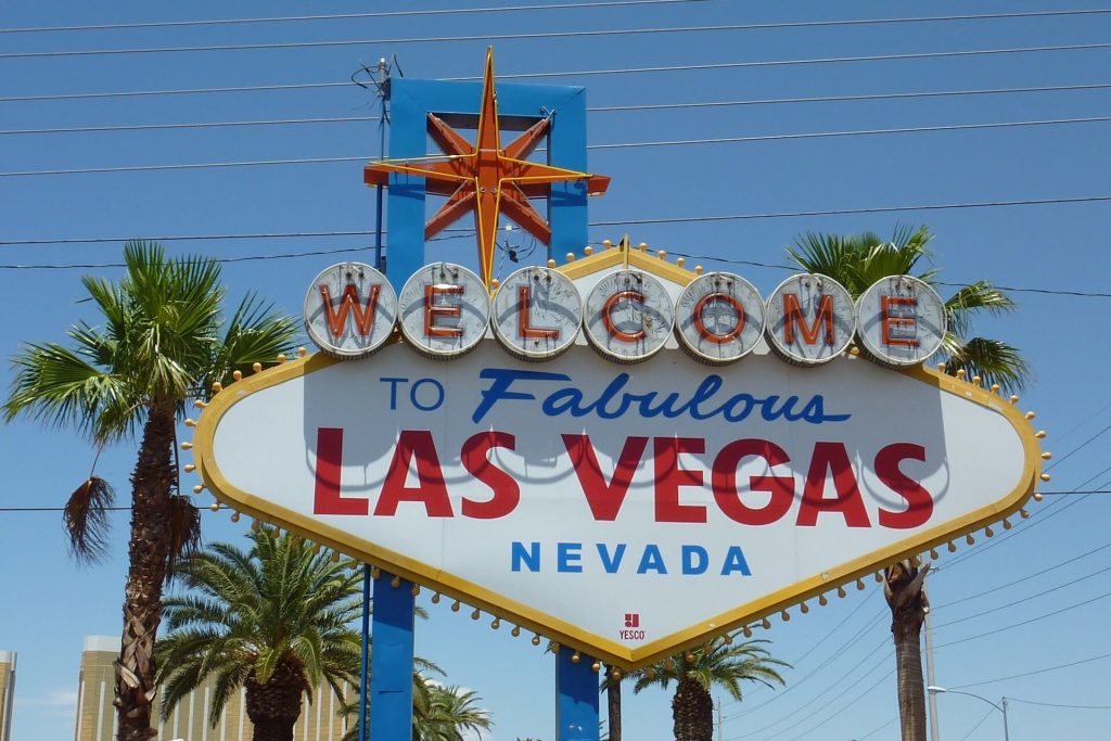 welcome sign las vegas trouwen